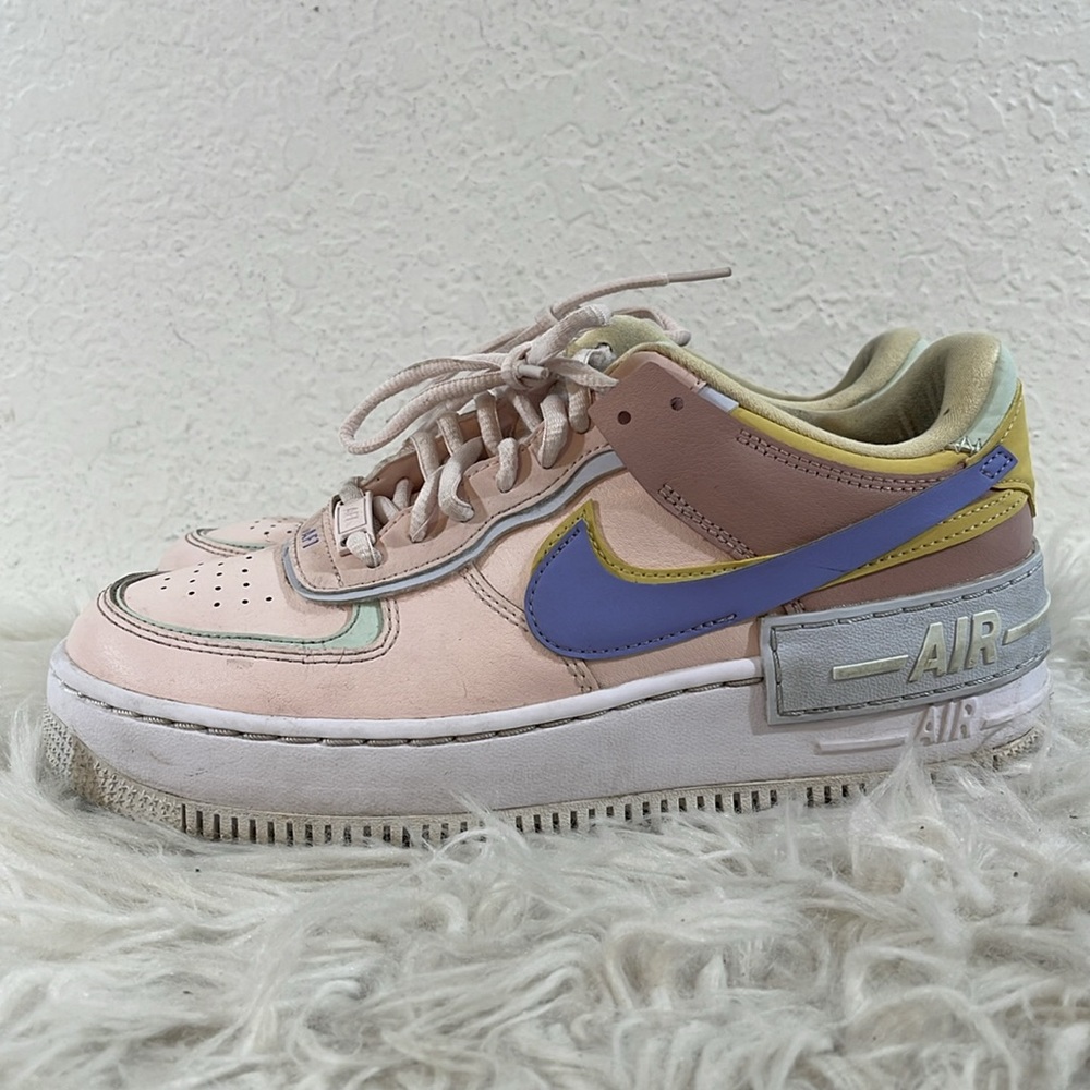 Nike Womens Air Force 1 Shadow Shoes CI0919-600 Size 8 Light Soft Pink Sneakers - Picture 7 of 12
